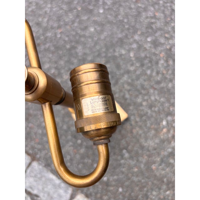 Wildwood Vintage Neoclassical Brass and Patinated Column Table Lamp by Wildwood For Sale - Image 4 of 9