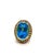 Gemstone Bochic “Orient” Vintage Yellow Sapphire & Blue Topaz Ring Set 18 K Gold & Silver For Sale - Image 7 of 14