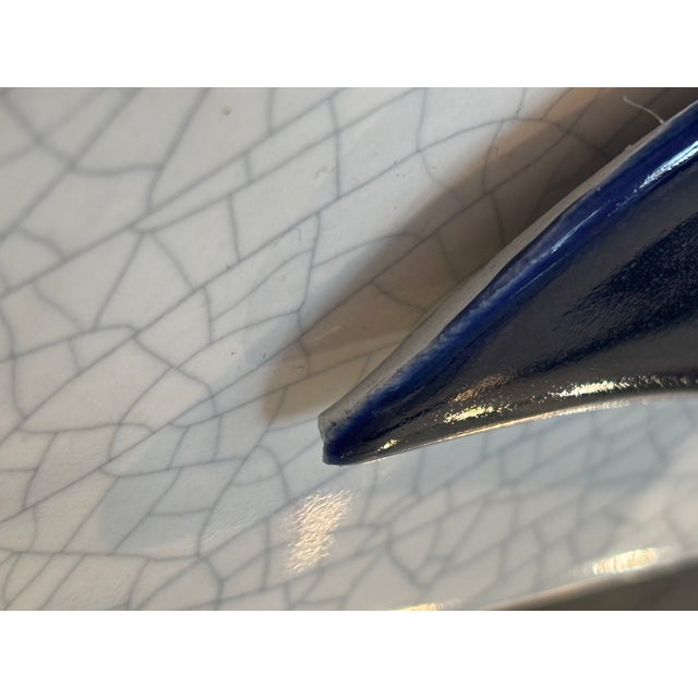 Blue Gibson Ceramic Wall Art Sculpture For Sale - Image 8 of 10