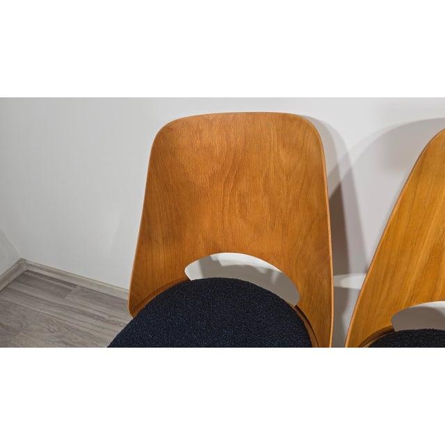 Dining Chairs by Radomir Hoffman for Ton, 1950s, Set of 4, in Restored conditions. Designed 1960 to 1969