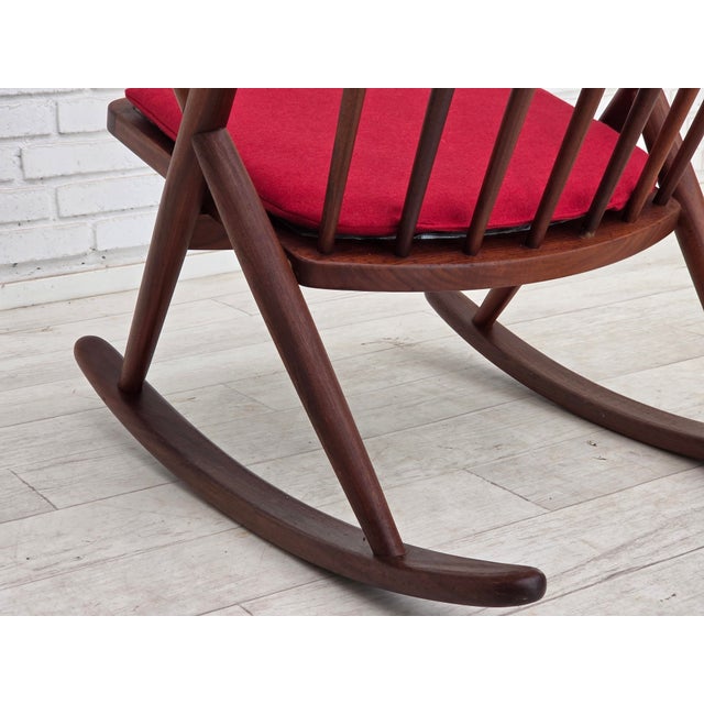 Vintage Danish Rocking Chair by Frank Reenskaug for Bramin, 1960s For Sale - Image 9 of 18