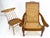 DUX Solid Turned Teak Mid Century Modern Cane Back Lounge Chair MINT For Sale - Image 4 of 18