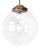 Large Vintage Clear Glass and Brass Globe Pendant Light For Sale