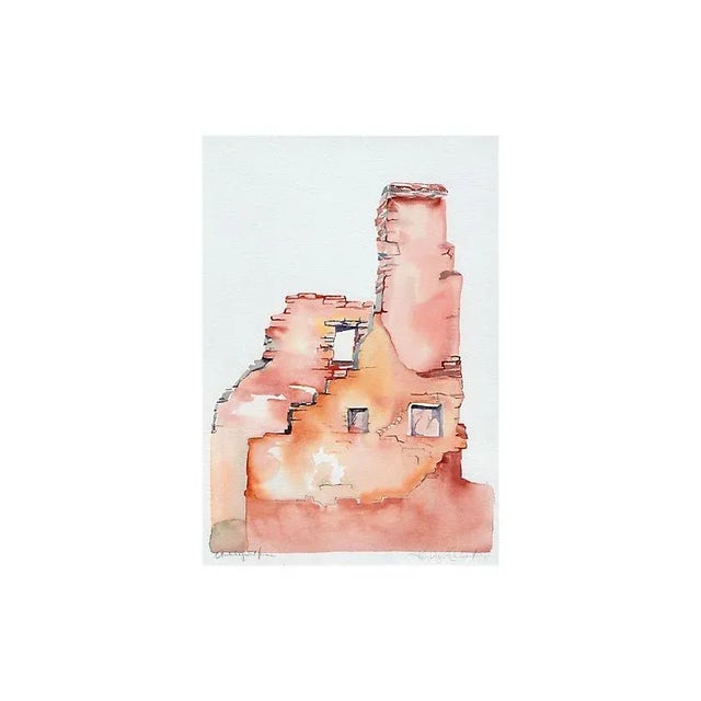 American Late 20th Century "Antelope House" Landscape Watercolor Painting by Kay Carlson, Framed For Sale - Image 3 of 7