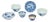 Chinese Export Blue and White Porcelain Teacups and Saucers - Set of 6 For Sale