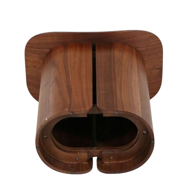 Ligne Roset Pair of Ligne Roset San Stools, Studio Klass – Walnut Bentwood For Sale - Image 4 of 12