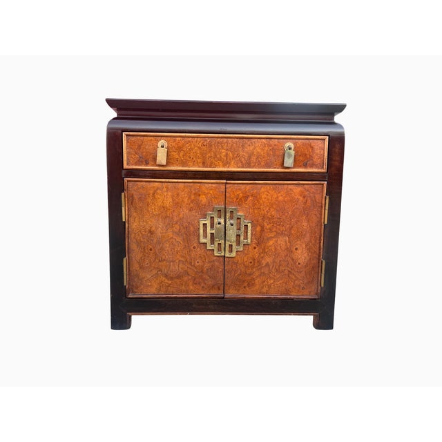 Black 1970s Raymond Sabota Chin Hua Nightstands for Century Furniture, Pair For Sale - Image 8 of 12