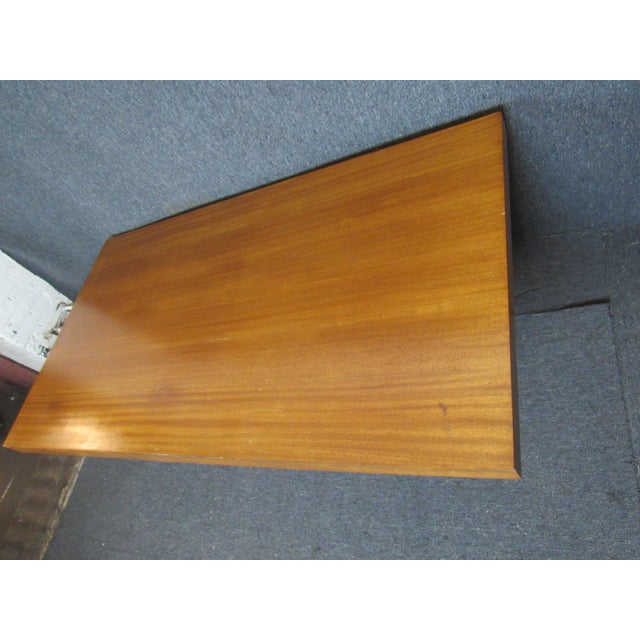 Burnt Orange Mid 20th Century Vintage Art Deco Dining Table For Sale - Image 8 of 12