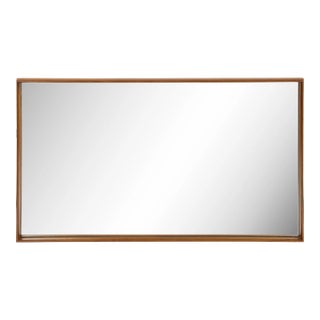 Mid-Century Walnut Wall Mirror by t.h. Robsjohn-Gibbings for Widdicomb For Sale