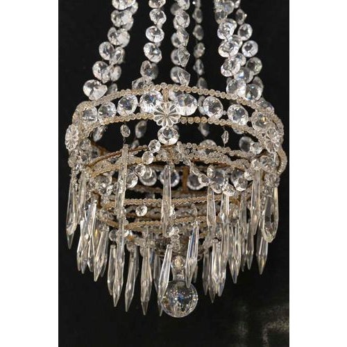 Hanging chandelier with crystal pendants from the napoleon iii period, 19th century. 19th-century hanging chandelier from...