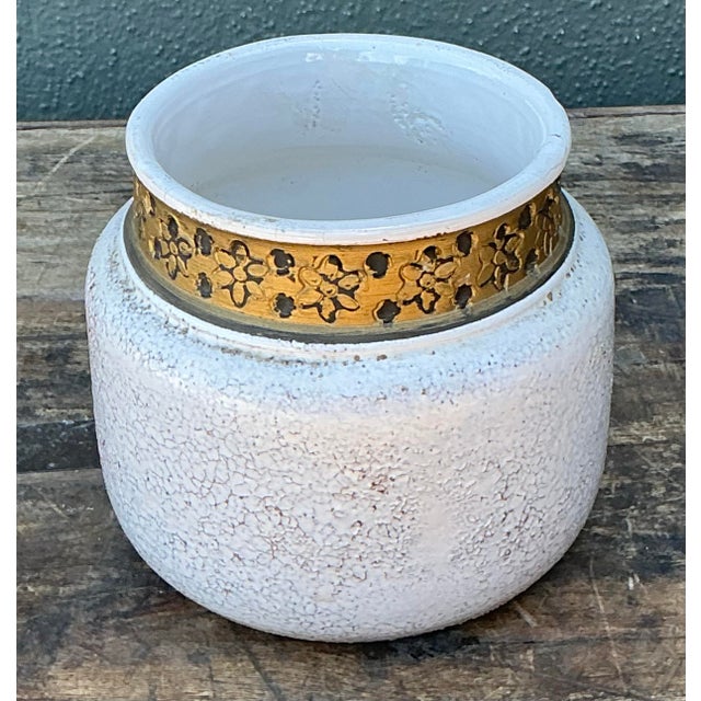 Vintage Italian Rosenthal Netter Glazed Ceramic Lidded Jar For Sale - Image 9 of 12