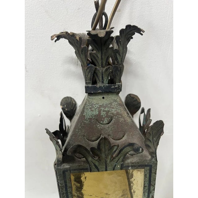 Lacquered Sheet Metal Lanterns, 20th Century, Set of 2 For Sale - Image 11 of 16