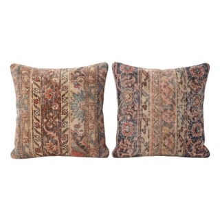 Floral Turkish Rug Pillow Cover 22'' X 22'' - Set of Two For Sale