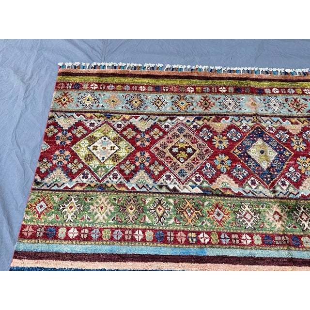 Super Kazak Hand-Knotted Wool Rug - 7'8" X 5'7" For Sale - Image 12 of 14