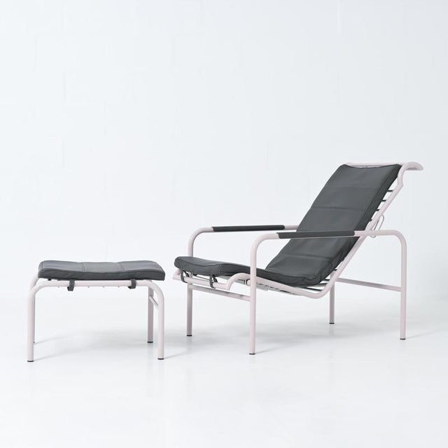 Set of Genni Lounge Chair and Ottoman by Gabriele Mucchi for Zanotta, 1930s For Sale - Image 3 of 18