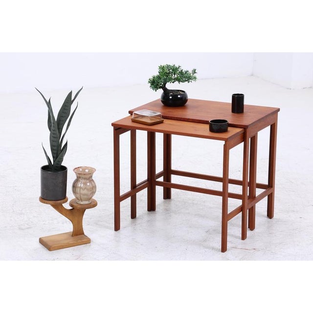 Mid-Century Danish Teak Nesting Tables, 1960s, Set of 2 For Sale - Image 14 of 14