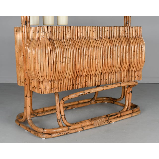 Mid-Century Modern Rattan Tiki Bar, Hand-Crafted, Italy, Circa 1960s For Sale - Image 12 of 12