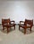 Mid-Century Modern 1960s Set of 2 Mid Century Angel Pazmino Hand Tooled Leather Sling Safari Chairs For Sale - Image 3 of 12