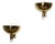 Late-20th Century Pair of Large Scale Brass and Lucite Sconces. For Sale
