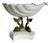 1960s Hollywood Regency Dolphin Pedestal Seashell Centerpiece Bowl For Sale