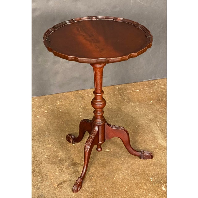 English Wine or Cocktail Table of Mahogany (Dia 15 1/2) For Sale - Image 4 of 9