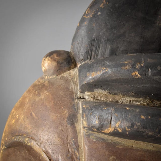 Wood Early 20th Century Suku Helmet Mask For Sale - Image 7 of 14
