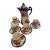 Late 19th Century Nippon Hand-Painted Porcelain Chocolate Pot Set With Cups and Saucers For Sale