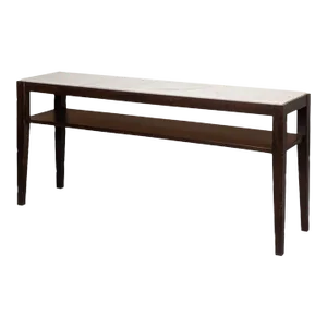 Marble Top Two Tier Console Table