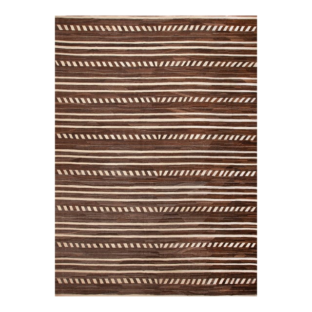 Nazmiyal Collection Large Geometric Contemporary Kilim Area Rug For Sale