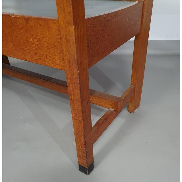 Art Deco / Haagse School / Bench / 1930s Width 114Depth 53 Height 88 Seat height 48 Seat depth 44 cm