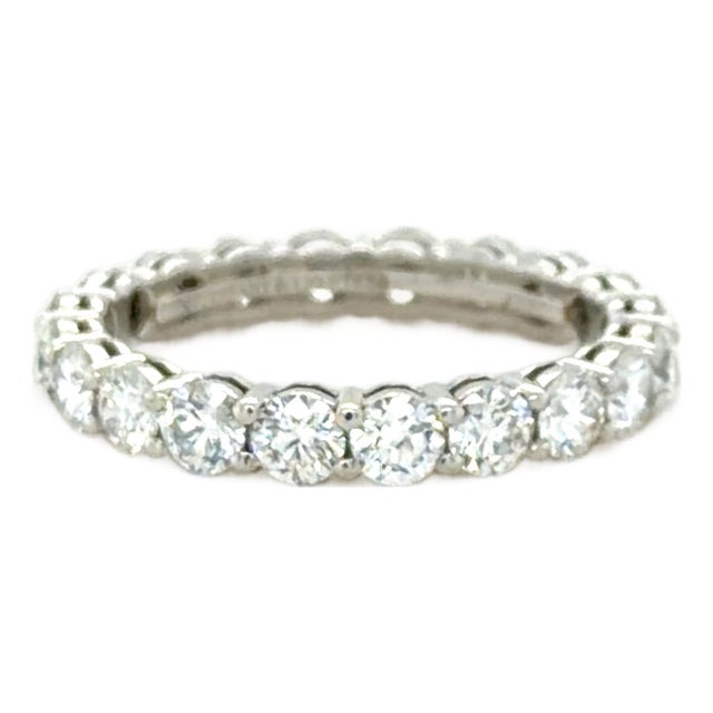 Tiffany & Co., 1.80 Carats Round Brilliant Cut Diamond Embrace Band, Size 4.75 For Sale