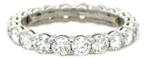 Tiffany & Co., 1.80 Carats Round Brilliant Cut Diamond Embrace Band, Size 4.75