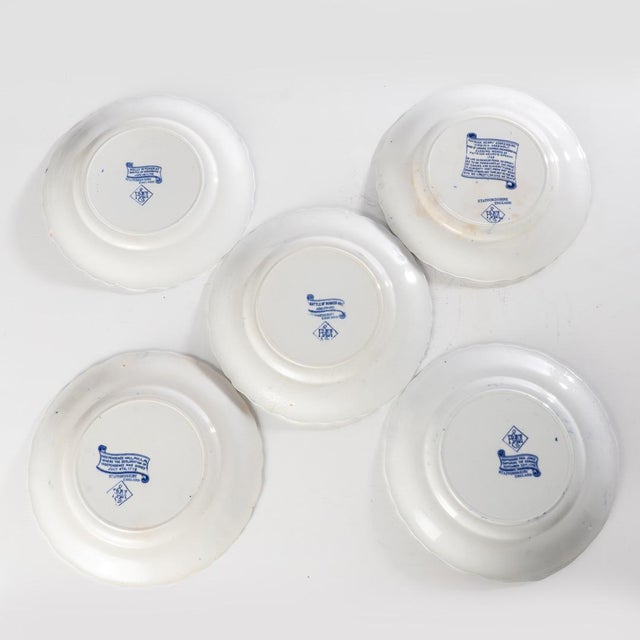 American Revolution Rowland and Marsellus blue and white historic plates. Wonderfully detailed plates in this collection...