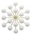 21st Century Natural Brass Glossy White Murano Globes Flush Mount by Fabio LTD For Sale