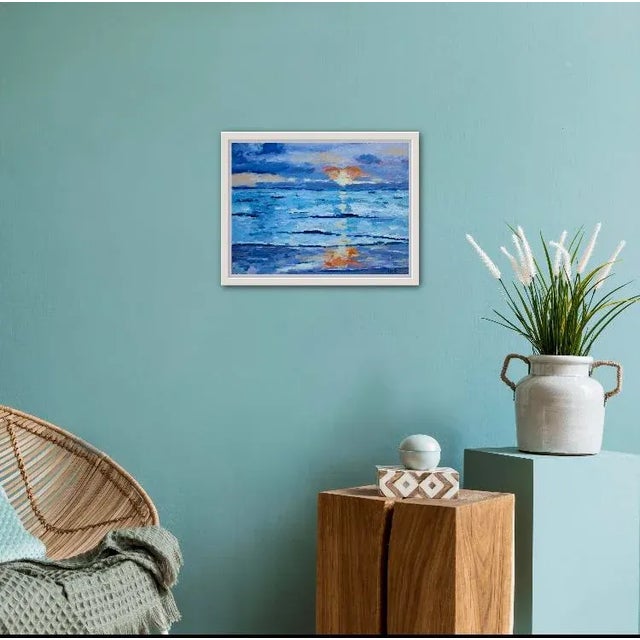 2020s Maui Sunset Original Oil Painting Seascape For Sale - Image 5 of 12