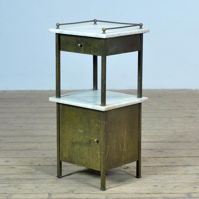 Antique Brass Bedside Table, 1900 For Sale - Image 13 of 13
