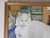 Late 20th Century White Cat Portrait Painting For Sale In Seattle - Image 6 of 7
