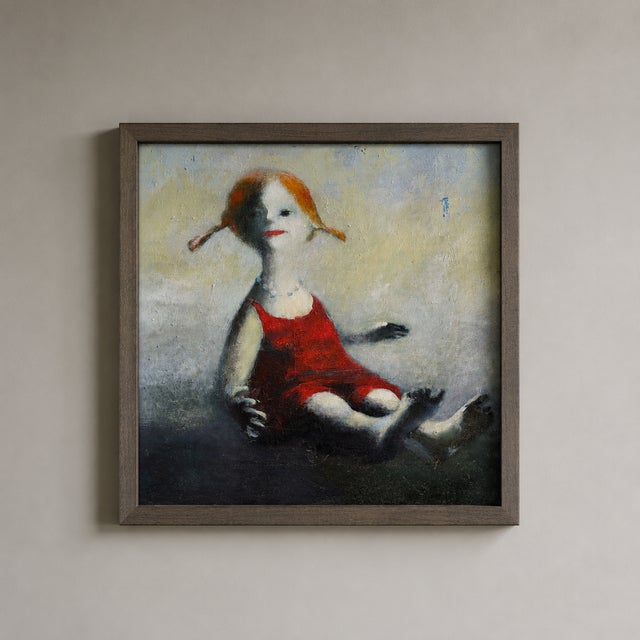 'Doll' Original Painting by Georgian Artist Lado Gorgadze For Sale - Image 4 of 6
