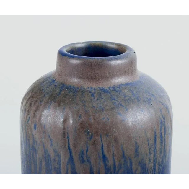 Rubus Vase in Ceramic with Blue and Gray Glaze by Gunnar Nylund for Rörstrand, 1960s For Sale - Image 3 of 8