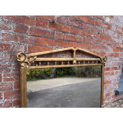 W: 104cm (40.9")h: 144cm (56.7")d: 5cm (2") a wonderful large antique english 19th century carved wood & gesso shaped top...