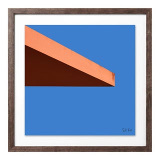 “Cascais 05” Giclee Archival Pigment Print 18x18 Framed in Walnut For Sale