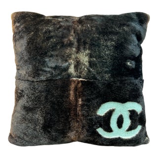Chanel Orylag Cashmere CC Pillow For Sale