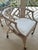 Henry Link Henry Link Dining Set. Fully Refurbished, New Upholstered Seats. Chippendale, White Washed Chairs and Table With Glass. Classic Coastal Design For Sale - Image 4 of 12