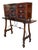 Early 19th Century Spanish Walnut Bargueño Cabinet on Stand With Iron Stretcher For Sale