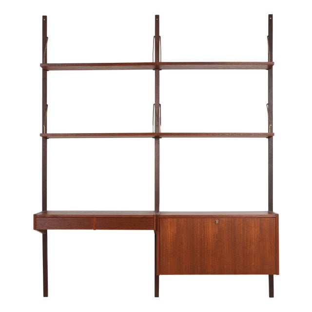 Danish PS System Bookcase in Teak by Preben Sorensen for Randers Møbelfabrik, 1960s For Sale