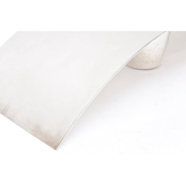 Vintage 1980's Lino Sabattini Comorana Silver Plate Sculptural Vase or Candle Holder For Sale In Miami - Image 6 of 7