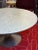 Italian Restoration Hardware Aero Italian Carrara Marble Pedestal Dining Table For Sale - Image 3 of 12
