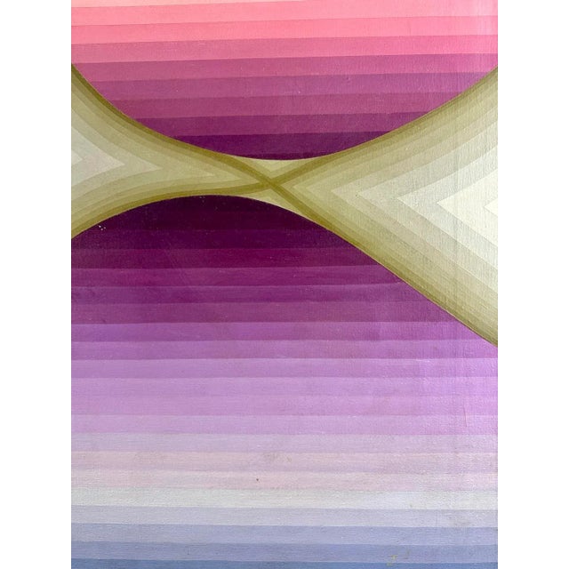 Mid Century Hard Line Abstract | Chairish