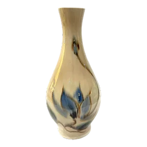 F. J. Von Tury Mid-Century Modern Studio Porcelain Tall Bulb Vase