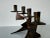 Available for sale this fantastic Vintage art handmade brutalist metal sculptural candle holder. C,1980's. Measures: 10.0"...